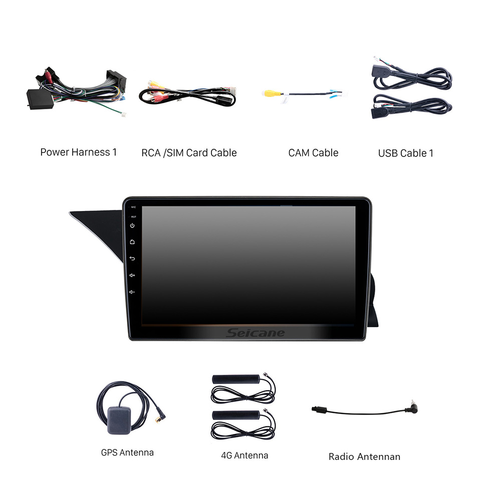 Seicane Pantalla táctil HD de 9 pulgadas Android 12.0 para BENZ GLK CLASS X204 LHD 2012-2015 Radio Sistema de navegación GPS Bluetooth Carplay compatible con cámara de respaldo