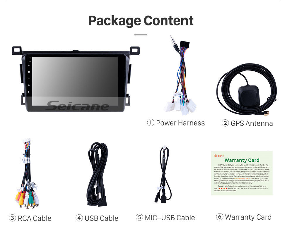 Seicane 2013-2018 Toyota RAV4 Left hand driving Android 9.0 9 inch GPS Navigation HD Touchscreen Radio WIFI Bluetooth USB AUX support DVD Player SWC 1080P Rearview Camera OBD TPMS Carplay Seicane 2013-2018 Toyota RAV4 Left hand driving Android 9.0 9 inch GPS Navigation HD Touchscreen Radio WIFI Bluetooth USB AUX support DVD Player SWC 1080P Rearview Camera OBD TPMS Carplay