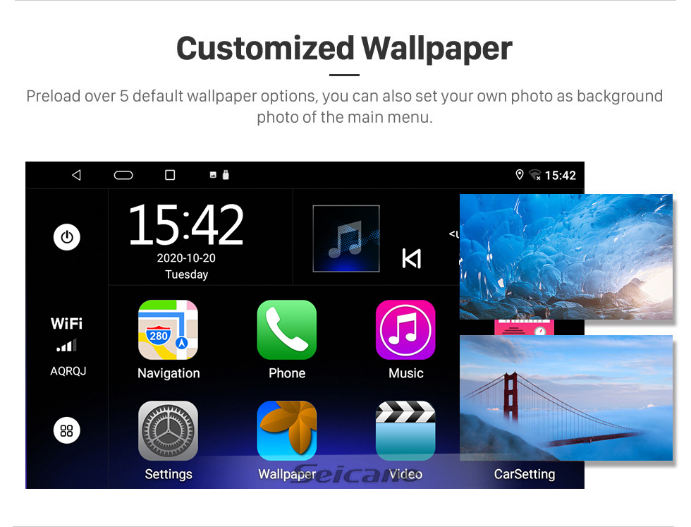 Seicane 9 Zoll Android 10.0 für 2014-2019 SUZUKI HUSTLER Stereo-GPS-Navigationssystem mit Bluetooth OBD2 DVR HD-Touchscreen-Rückfahrkamera