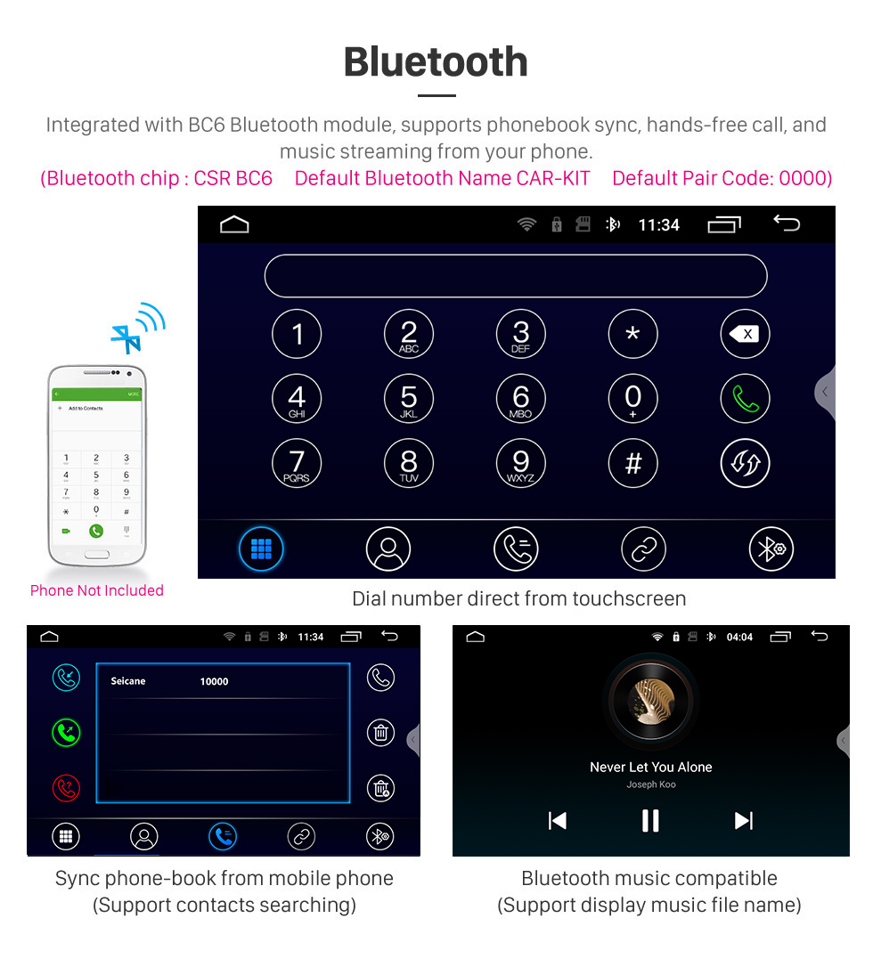 Seicane 9 pouces pour 2004-2012 BENZ B200/ A-KLASSE (W169)/ B-KLASSE (W245) Radio de navigation GPS avec écran tactile Bluetooth AUX prise en charge OBD2 DVR Carplay