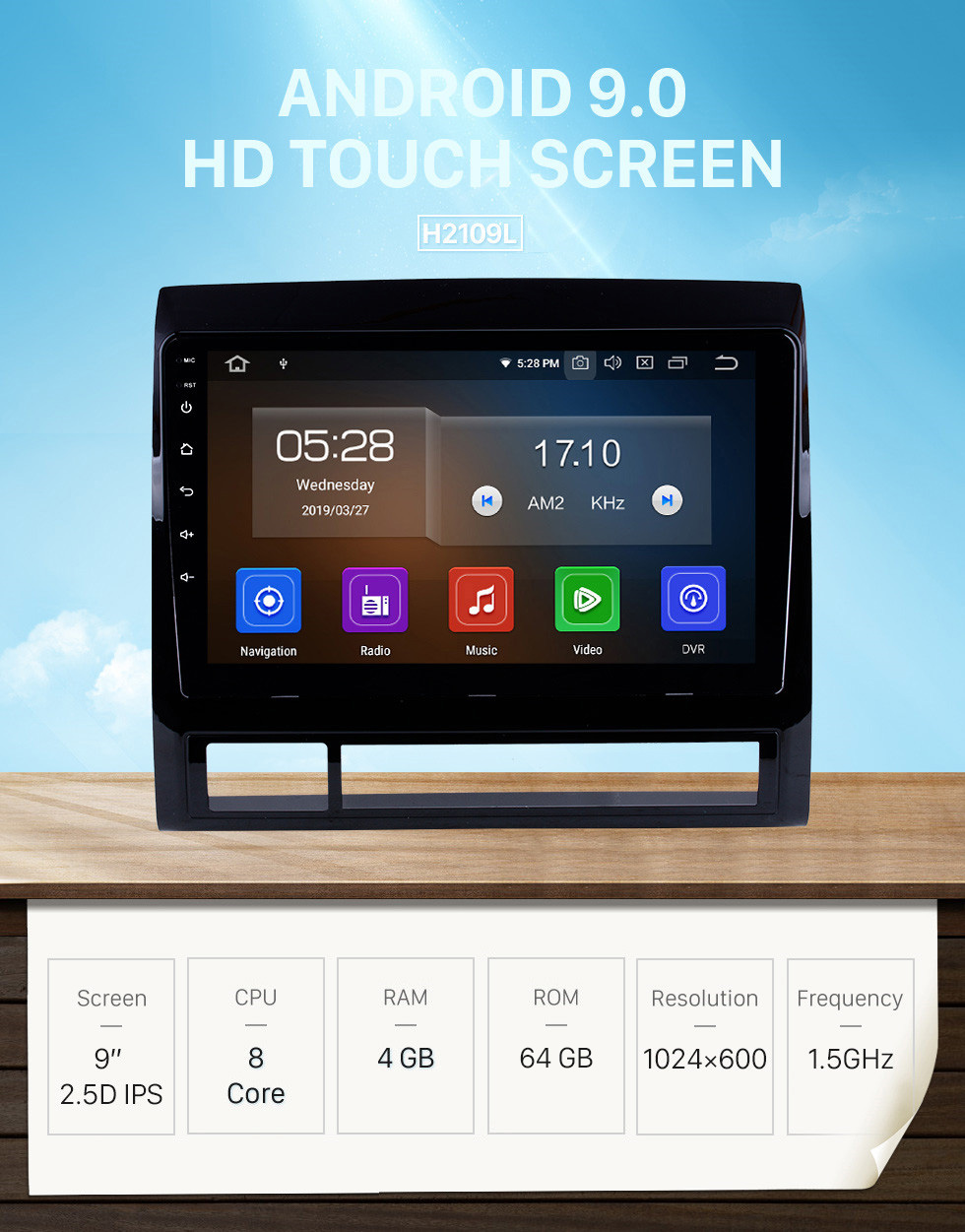 Seicane 2005-2013 TOYOTA TACOMA / HILUX (America Version) LHD Android 9.0 OEM 9 inch HD Touchscreen Radio Bluetooth GPS Navigation Stereo with WIFI USB FM music support SWC DVR Carplay DVD player Seicane 2005-2013 TOYOTA TACOMA / HILUX (America Version) LHD Android 9.0 OEM 9 inch HD Touchscreen Radio Bluetooth GPS Navigation Stereo with WIFI USB FM music support SWC DVR Carplay DVD player