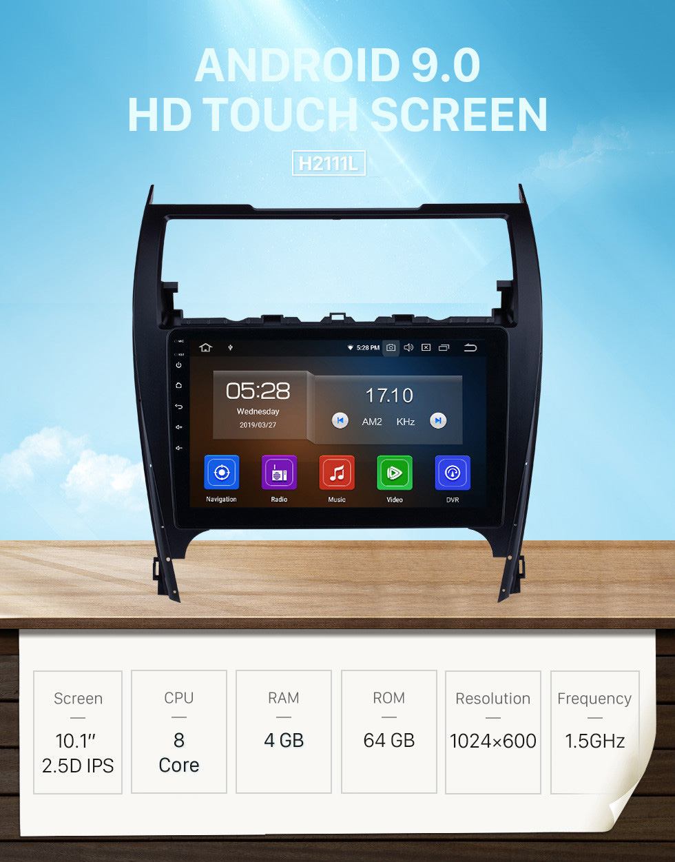 Seicane Android 9.0 2012-2017 Toyota Camry 10.1 Inch HD Touchscreen Car Stereo Radio Head Unit GPS Navigation Bluetooth WIFI Support Backup Camera Steering Wheel Control USB DVR Seicane Android 9.0 2012-2017 Toyota Camry 10.1 Inch HD Touchscreen Car Stereo Radio Head Unit GPS Navigation Bluetooth WIFI Support Backup Camera Steering Wheel Control USB DVR