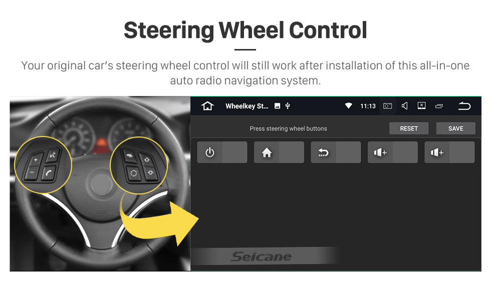 Seicane 9 pulgadas Android 10.0 para 2006 VOLKSWAGEN PASSAT B6 Sistema de navegación GPS estéreo con Bluetooth OBD2 DVR TPMS Cámara de visión trasera