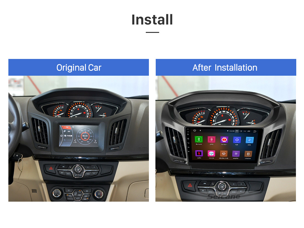 Seicane OEM 10.1 pulgadas Android 10.0 para 2006-2011 TOYOTA CAMRY MANUAL AC Radio Sistema de navegación GPS con pantalla táctil HD Soporte Bluetooth Carplay OBD2 DVR TPMS