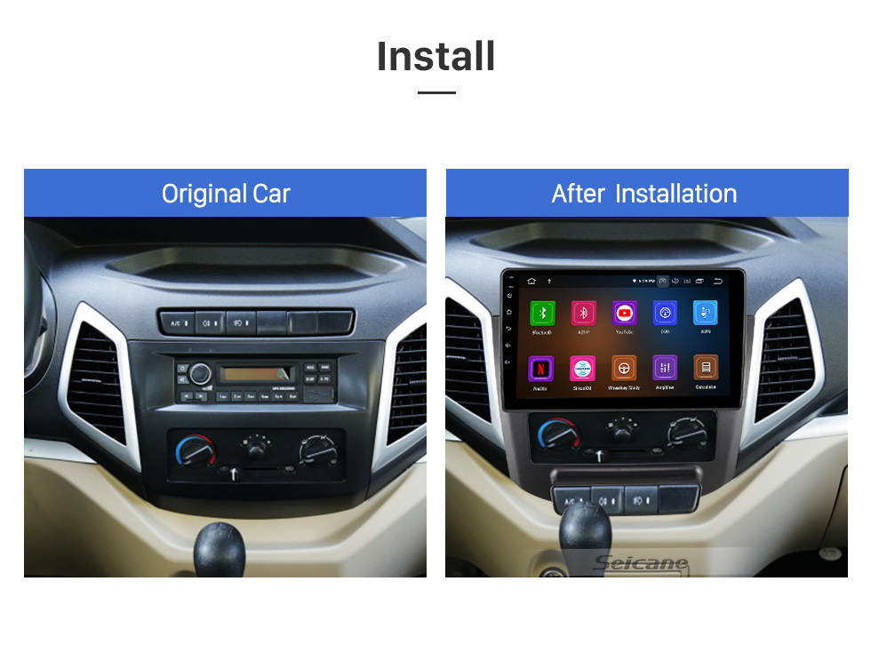 Seicane OEM 10,1 Zoll Android 10.0 für 2006-2011 TOYOTA CAMRY MANUAL AC Radio GPS Navigationssystem mit HD Touchscreen Bluetooth Unterstützung Carplay OBD2 DVR TPMS