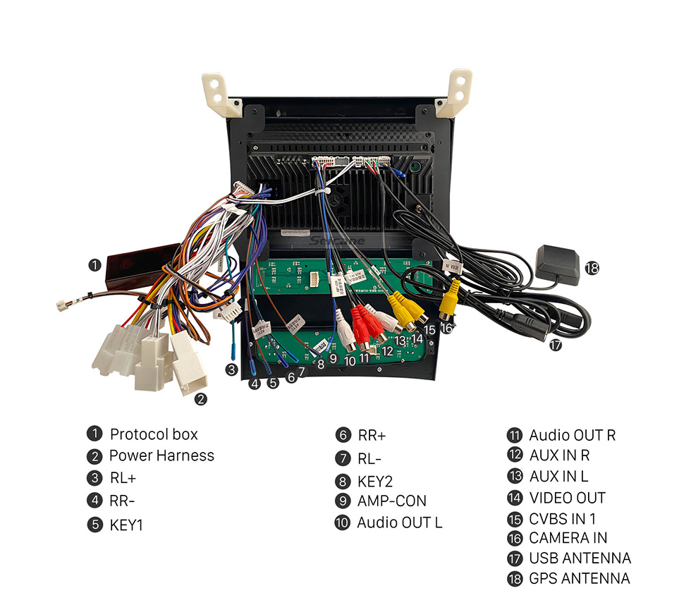 Seicane 9 pouces Android 13.0 pour 1995-2006 LEXUS IS200 IS300 GS300 / TOYOTA Altezza Système de navigation GPS stéréo avec prise en charge de écran tactile Bluetooth Caméra