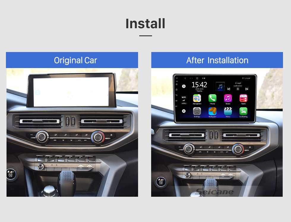 Seicane OEM Android 10.0 pour 2015 FORD EDGE Radio de navigation GPS avec prise en charge de l&amp;#39;écran tactile Bluetooth HD de 9 pouces DVR Carplay Caméra de recul