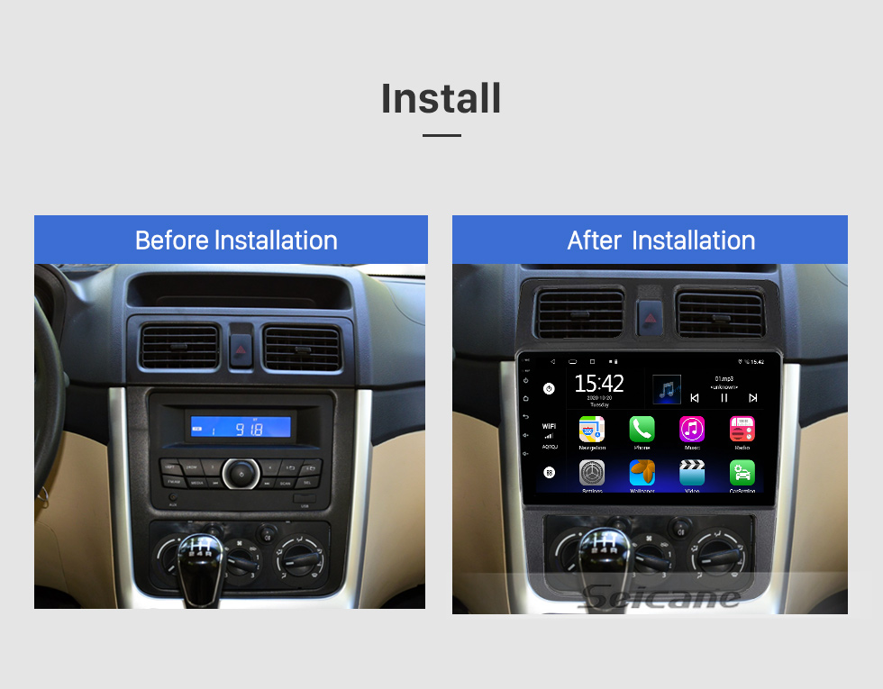 Seicane OEM 9 pulgadas Android 10.0 para 2015 jeep grand Cherokee Radio Sistema de navegación GPS con pantalla táctil HD Soporte Bluetooth Carplay OBD2 DVR TPMS