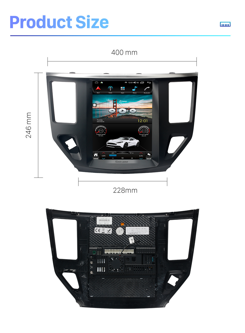 Seicane 9,7 Zoll Android 10.0 Tesla Radio für 2013 NISSAN Pathfinder Bluetooth WIFI HD Touchscreen GPS Navigation Carplay Android Auto