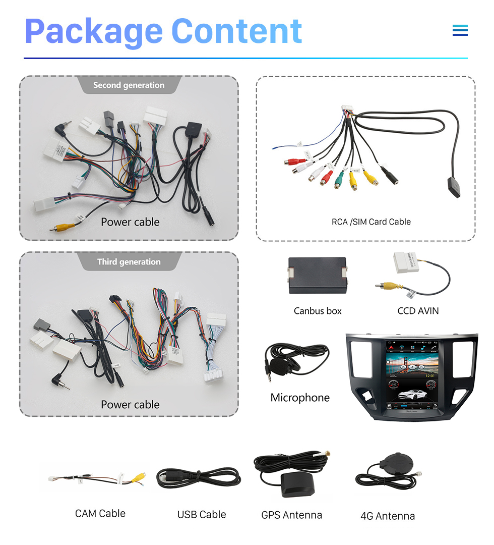 Seicane 9,7 polegadas Android 10.0 Tesla Radio para 2013 NISSAN Pathfinder Bluetooth WIFI HD Touchscreen Navegação GPS Carplay Android auto