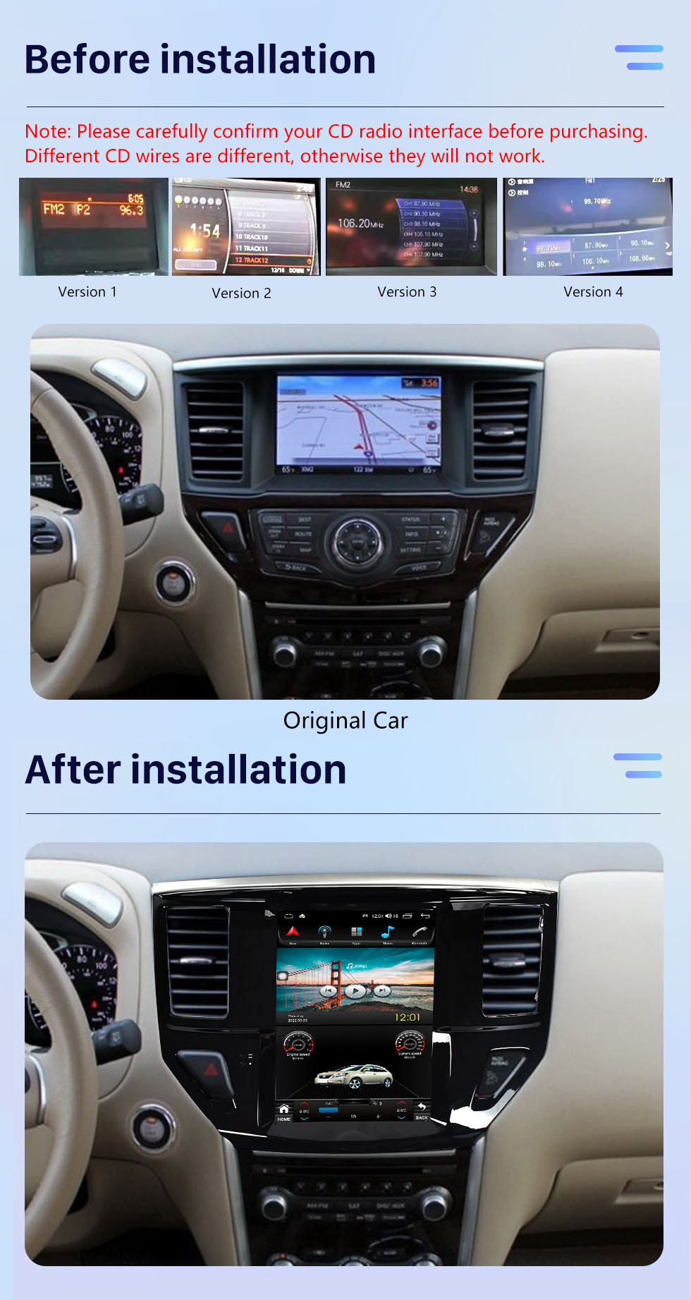 Seicane 9,7 Zoll Android 10.0 Tesla Radio für 2013 NISSAN Pathfinder Bluetooth WIFI HD Touchscreen GPS Navigation Carplay Android Auto
