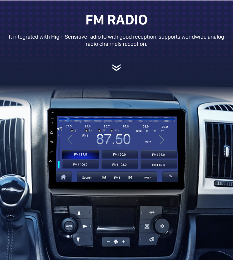 Seicane 9 inch Android 10.0 Touchscreen for 2011+ FIAT DUCATO Radio Stereo with Carplay DSP RDS support Steering Wheel Control
