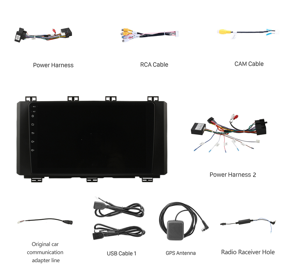 Seicane 9 pulgadas Android 13.0 para 2016-2021 SEAT ATECA Radio de navegación GPS con Bluetooth HD Pantalla táctil Soporte WIFI TPMS DVR Carplay Cámara de vista trasera DAB +