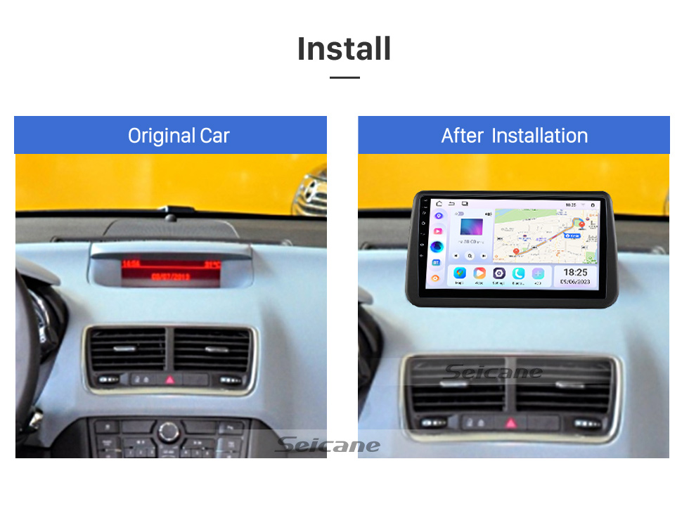 Seicane 9-дюймовый Android 12.0 для 2010-2014 OPEL MERIVA Стереосистема GPS-навигации с поддержкой сенсорного экрана Bluetooth Камера заднего вида