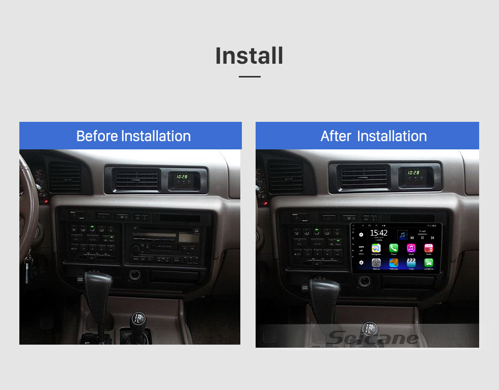 Seicane 9 inch Android 13.0 for 1998-2002 TOYOTA LAND CRUISER 90 LHD GPS Navigation Radio with Bluetooth HD Touchscreen WIFI support TPMS DVR Carplay Rearview camera DAB+ Seicane 9 inch Android 13.0 for 1998-2002 TOYOTA LAND CRUISER 90 LHD GPS Navigation Radio with Bluetooth HD Touchscreen WIFI support TPMS DVR Carplay Rearview camera DAB+