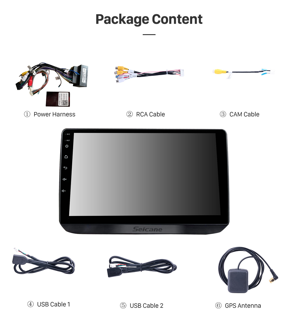 Seicane OEM 9 pulgadas Android 10.0 para 2015 CHERY ARRIZO M7 Radio Sistema de navegación GPS con pantalla táctil HD Soporte Bluetooth Carplay OBD2 DVR TPMS