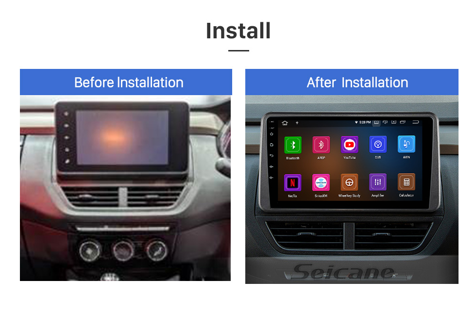 Seicane 9 inch Android 10.0  for 2021 RENAULT KIGER Stereo GPS navigation system  with Bluetooth OBD2 DVR TPMS Rearview Camera