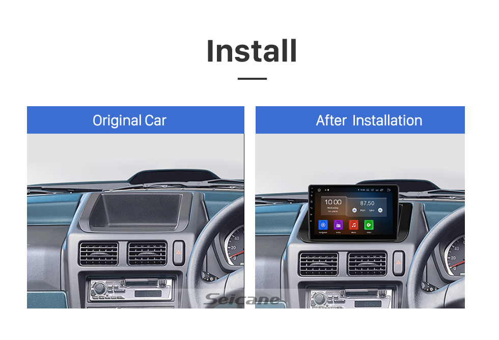 Seicane Pantalla táctil HD de 9 pulgadas Android 13.0 para 1998 1999 2000-2008 MITSUBISHI PAJERO MINI Radio Sistema de navegación GPS Soporte Bluetooth Carplay Cámara de respaldo Seicane Pantalla táctil HD de 9 pulgadas Android 13.0 para 1998 1999 2000-2008 MITSUBISHI PAJERO MINI Radio Sistema de navegación GPS Soporte Bluetooth Carplay Cámara de respaldo