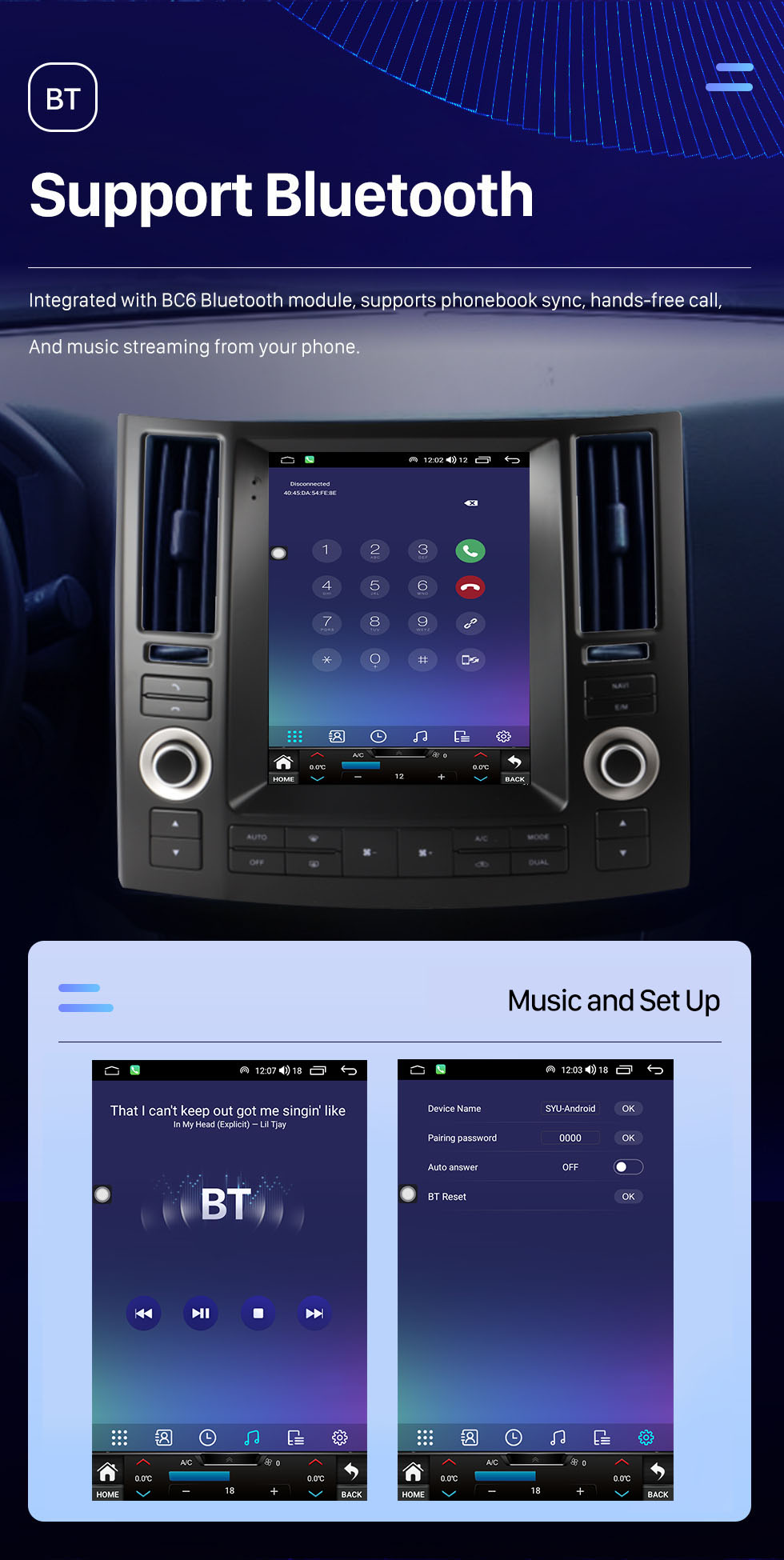 Seicane 9,7 pouces pour 2007-2009 INFINITI FX FX35 FX45 Android 10.0 Unité principale Navigation GPS Radio USB avec prise en charge USB Bluetooth WIFI DVR OBD2 Commande au volant TPMS Seicane 9,7 pouces pour 2007-2009 INFINITI FX FX35 FX45 Android 10.0 Unité principale Navigation GPS Radio USB avec prise en charge USB Bluetooth WIFI DVR OBD2 Commande au volant TPMS