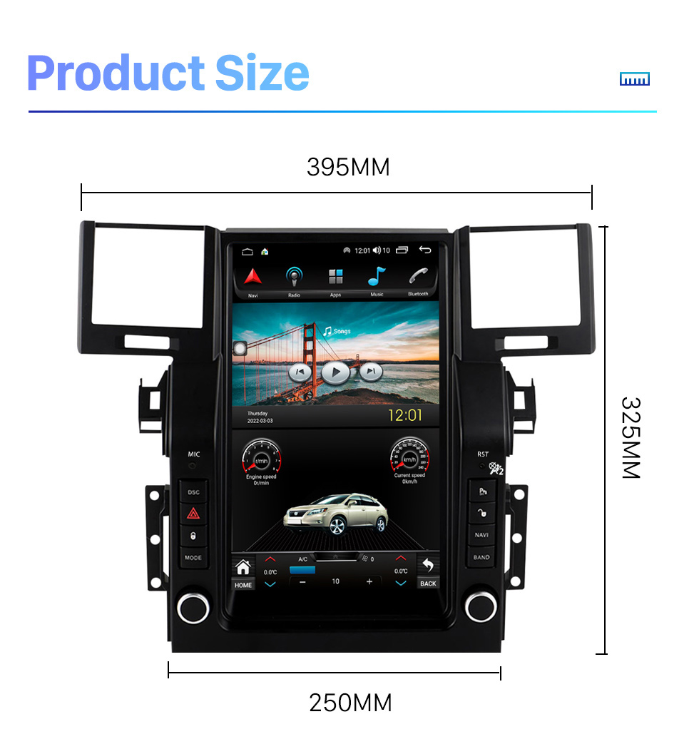 Seicane OEM 12,1 Zoll Android 10.0 für 2005-2009 Land Rover Range Rover Sport Radio GPS Navigationssystem mit HD Touchscreen Bluetooth Carplay Unterstützung OBD2 DVR TPMS