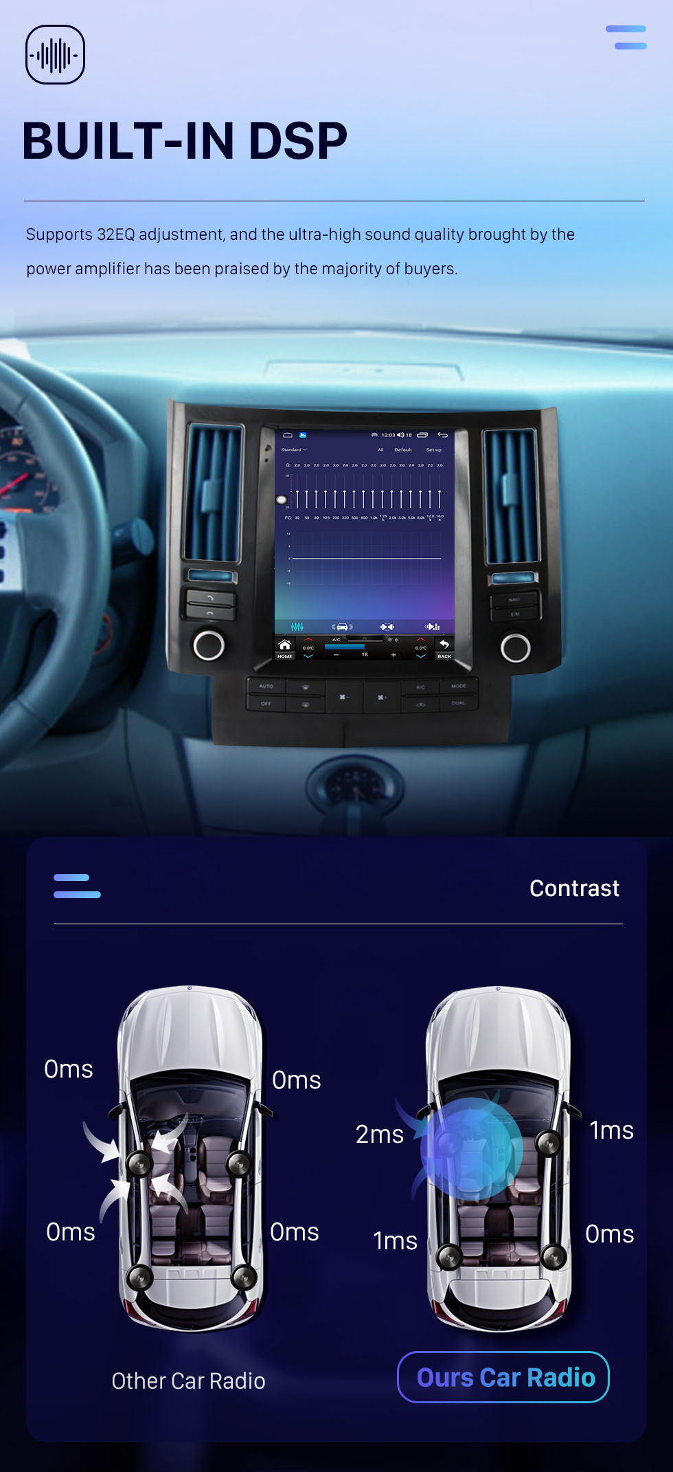 Seicane OEM 9,7-дюймовый Android 10.0 для 2003-2006 INFINITI FX35 FX45 Радио GPS-навигационная система с сенсорным экраном HD Поддержка Bluetooth Carplay OBD2 DVR TPMS