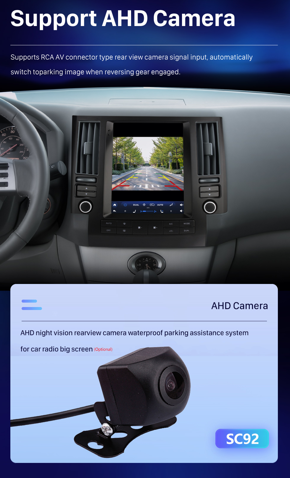 Seicane OEM 9,7 polegadas Android 10.0 para 2003-2006 INFINITI FX35 FX45 Sistema de navegação GPS com tela sensível ao toque HD Suporte a Bluetooth Carplay OBD2 DVR TPMS