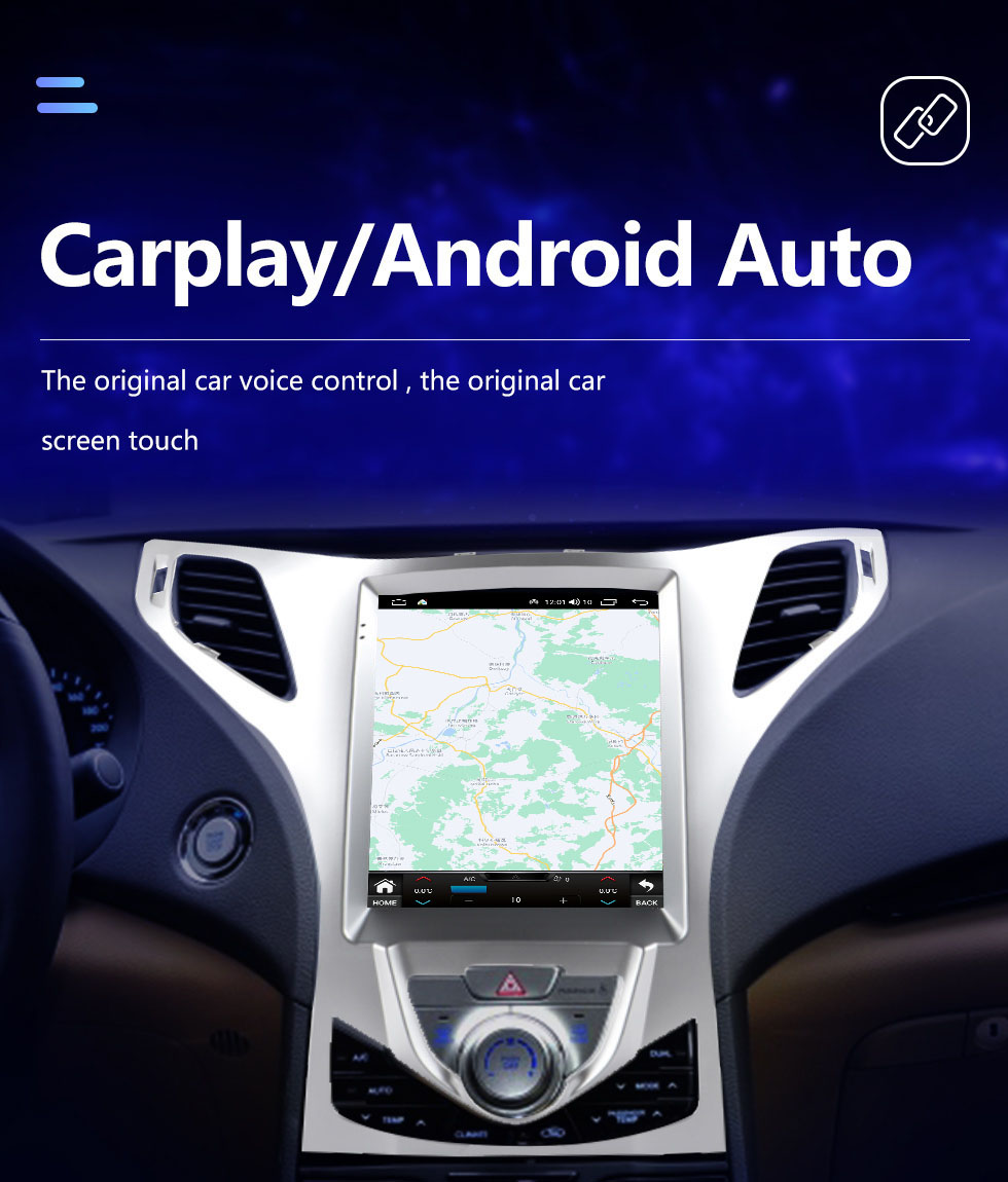 Seicane OEM 9.7 pulgadas Android 10.0 para 2011-2012 HYUNDAI Azera Radio Sistema de navegación GPS con pantalla táctil HD Bluetooth Carplay Soporte OBD2 DVR