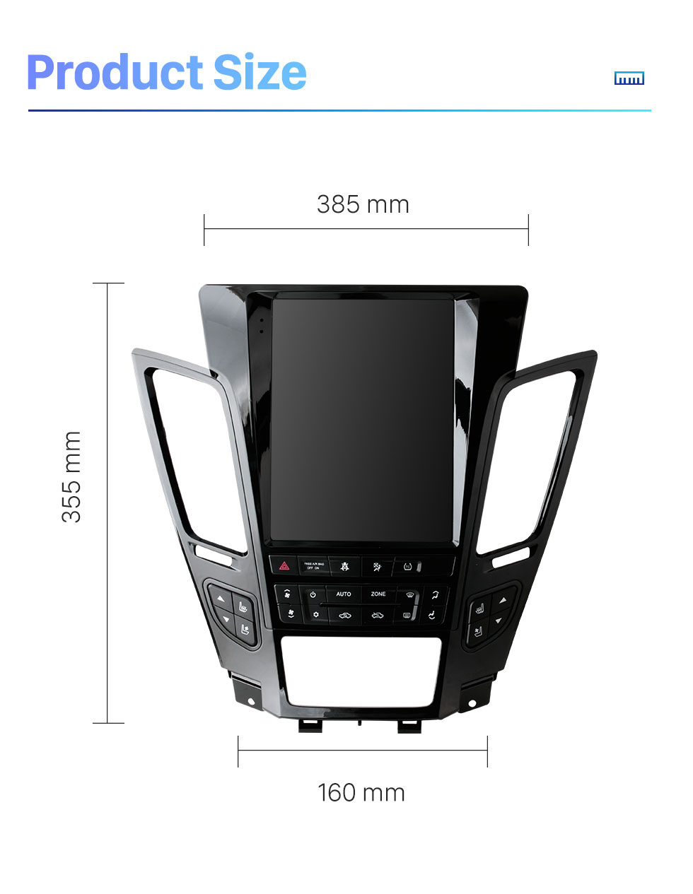 Seicane OEM 9.7 pulgadas Android 10.0 Radio para 2007-2012 Cadillac CTS Bluetooth WIFI HD Pantalla táctil Soporte de navegación GPS Carplay AHD cámara DAB + OBD2