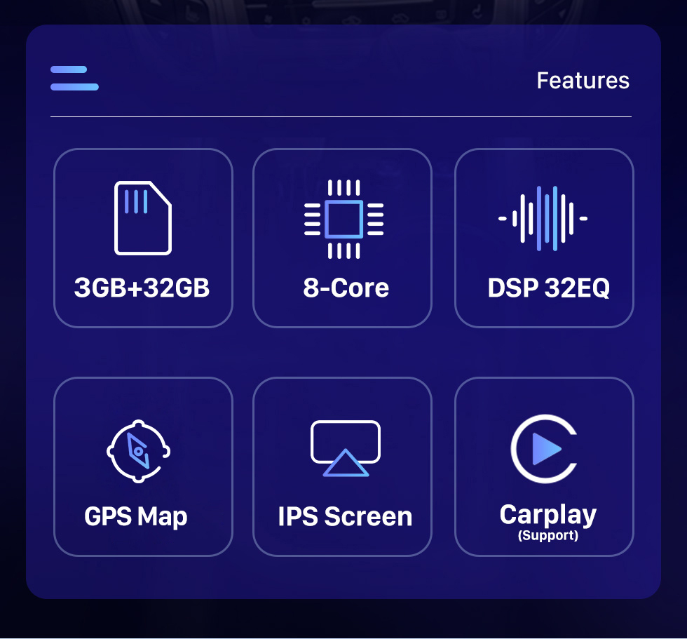 Seicane Rádio OEM Android 10.0 de 9,7 polegadas para 2007-2012 Cadillac CTS Bluetooth WIFI HD Tela sensível ao toque Suporte de navegação GPS Carplay AHD câmera DAB + OBD2