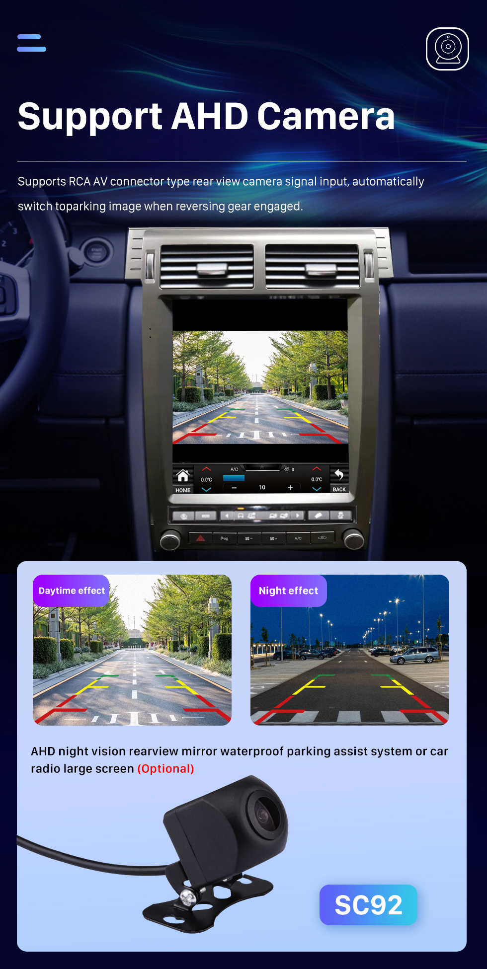 Seicane 12,1 Zoll Android 10.0 HD Touchscreen GPS Navigationsradio für 2016-2019 Land Rover Discovery Sport mit Bluetooth USB AUX Unterstützung Carplay TPMS