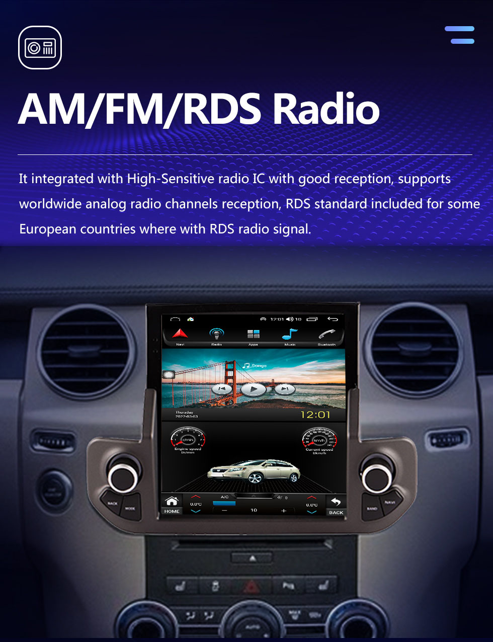 Seicane OEM 9.7 pulgadas Android 10.0 Radio para 2009-2016 Land Rover Discoverer 4 LR4 Bluetooth WIFI HD Pantalla táctil Navegación GPS con bluetooth Carplay compatible con cámara AHD