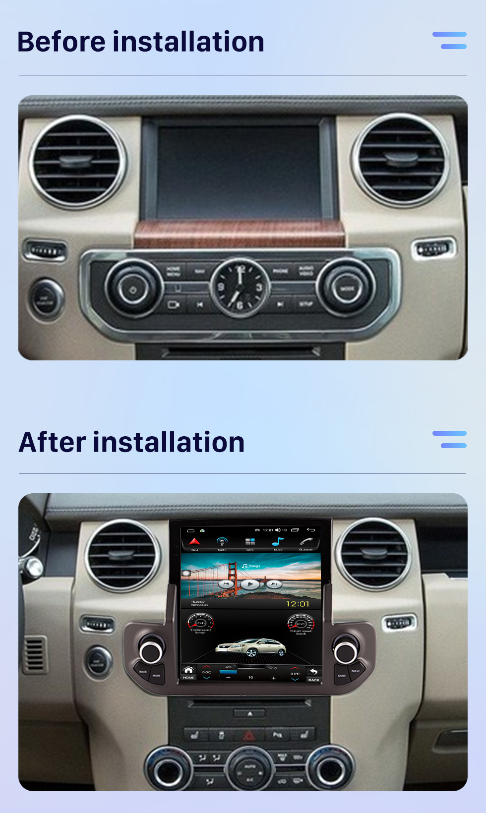Seicane OEM 9,7-дюймовый Android 10.0 Radio для 2009-2016 Land Rover Discoverer 4 LR4 Bluetooth WIFI HD Сенсорный экран GPS-навигация с Bluetooth Поддержка Carplay AHD-камера