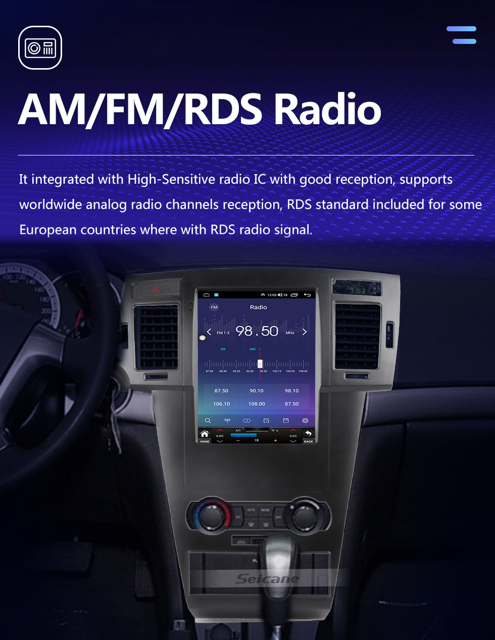 Seicane Tout en un Android 10.0 9,7 pouces 2008-2012 Chevrolet Epica Radio de navigation GPS avec écran tactile Carplay Bluetooth prend en charge la caméra AHD Seicane Tout en un Android 10.0 9,7 pouces 2008-2012 Chevrolet Epica Radio de navigation GPS avec écran tactile Carplay Bluetooth prend en charge la caméra AHD
