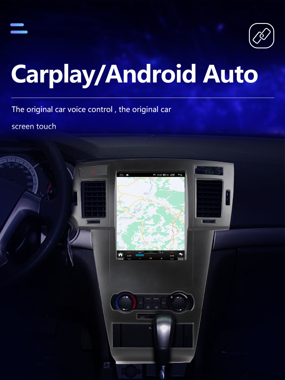 Seicane All in one Android 10.0 9.7 inch 2008-2012 Chevrolet Epica GPS Navigation Radio with Touchscreen Carplay Bluetooth support AHD camera