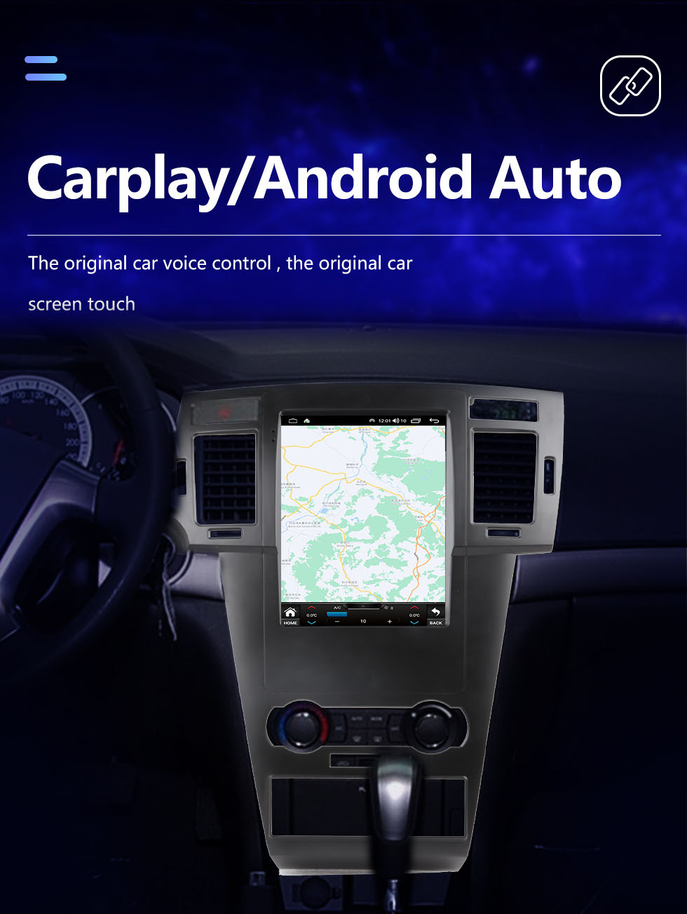 Seicane Tout en un Android 10.0 9,7 pouces 2008-2012 Chevrolet Epica Radio de navigation GPS avec écran tactile Carplay Bluetooth prend en charge la caméra AHD