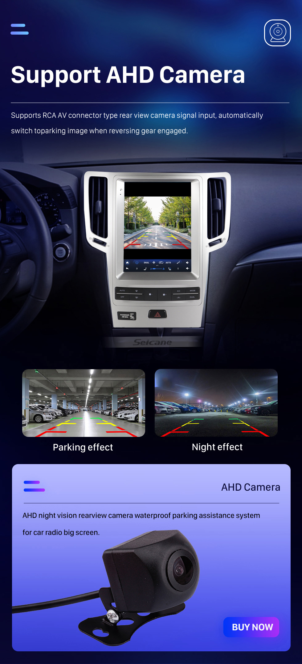 Seicane Stéréo de vente chaude de 9,7 pouces pour Infiniti GX G37 G25 G35 2008- 2015 Infiniti FX35 QX70 2007- 2012 Radio avec Carplay Bluetooth Android Auto