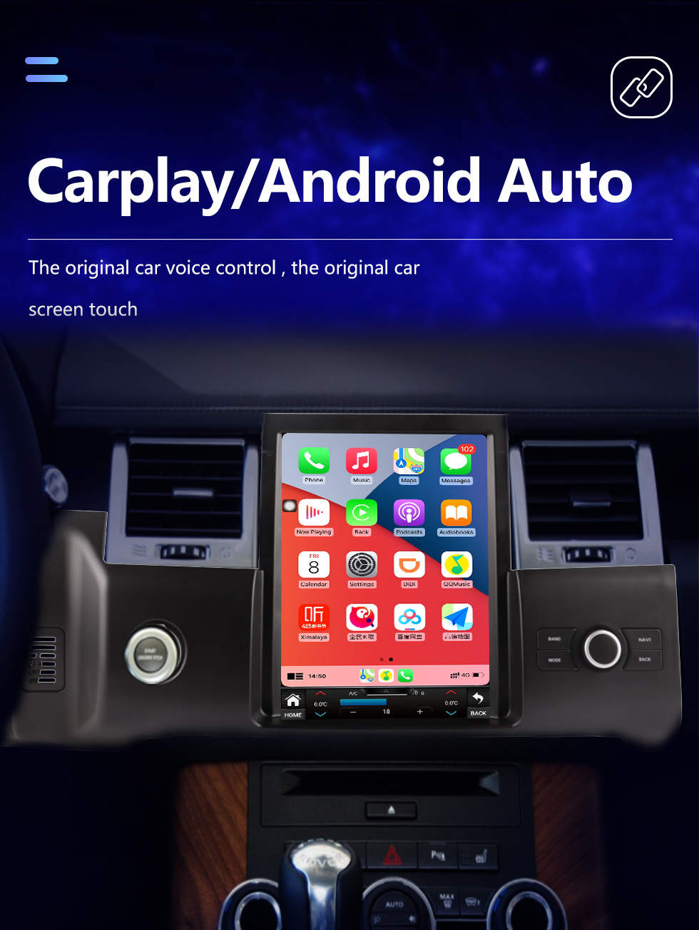 Seicane OEM Android 10.0 для Land Rover Range Rover Sport Radio 2010–2013 гг. Система GPS-навигации с 9,7-дюймовым сенсорным HD-экраном Поддержка Bluetooth Carplay AHD-камера
