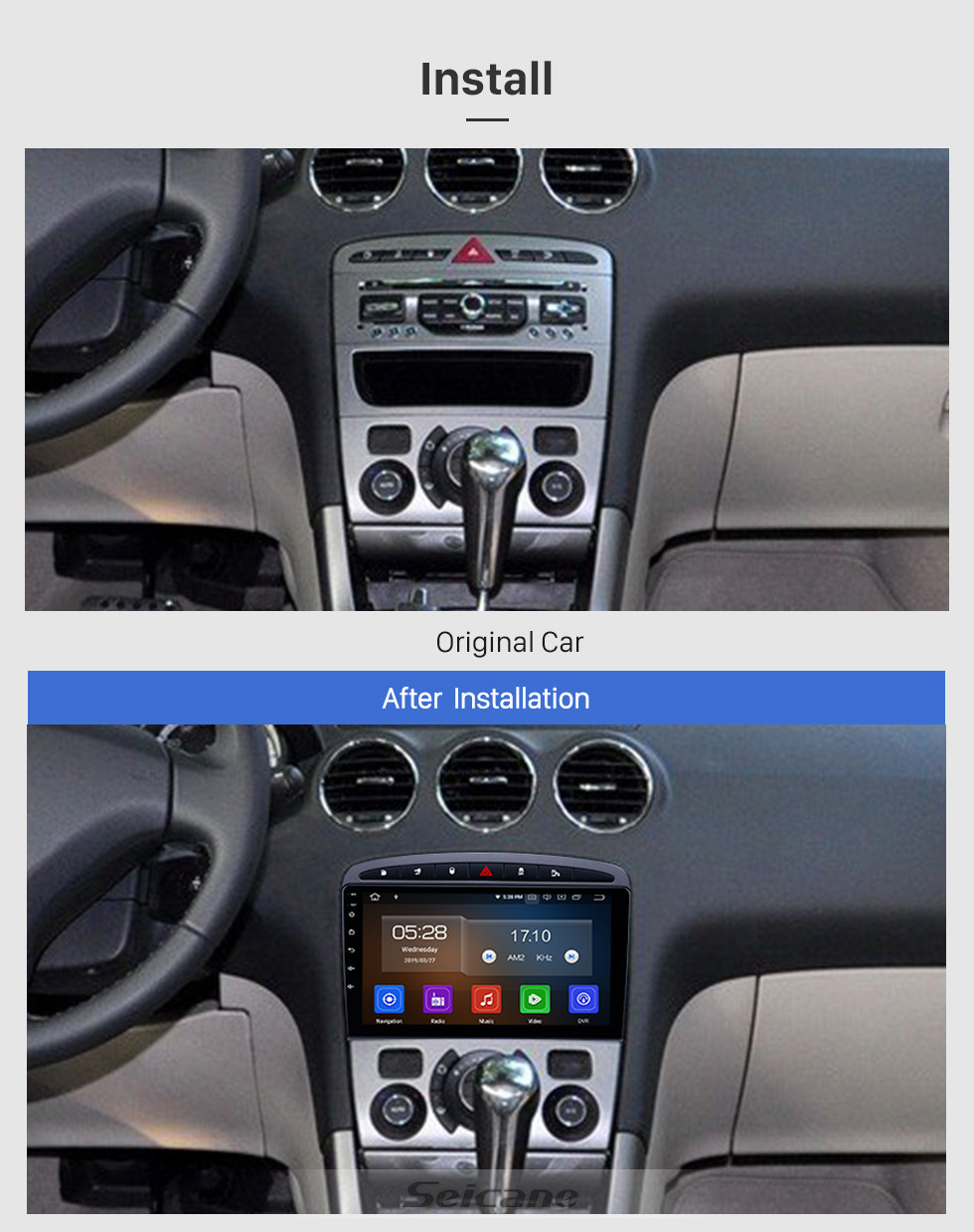Seicane Peugeot 308 408 2010 Android 9.0 9-Zoll-Bluetooth-Radio GPS Navi HD-Touchscreen-Stereo-USB-Spiegel-Link-Aux-SWC-Unterstützung DVD 4G WIFI DVR Carplay Seicane Peugeot 308 408 2010 Android 9.0 9-Zoll-Bluetooth-Radio GPS Navi HD-Touchscreen-Stereo-USB-Spiegel-Link-Aux-SWC-Unterstützung DVD 4G WIFI DVR Carplay