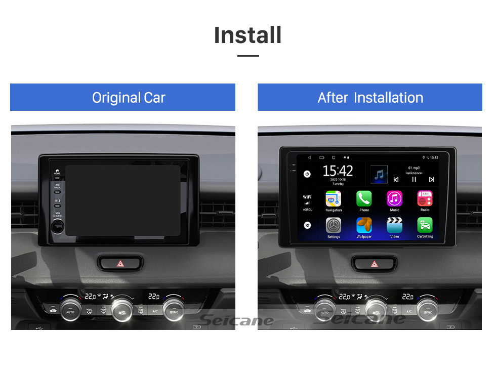 Seicane 9 inch Android 13.0 for 2021 HONDA VEZEL Stereo GPS navigation system with Bluetooth Camera Seicane 9 inch Android 13.0 for 2021 HONDA VEZEL Stereo GPS navigation system with Bluetooth Camera