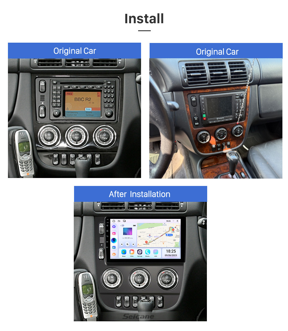 Seicane OEM 9 inch Android 13.0 for 2003 2004 2005 Mercedes Benz ML320 ML350 LHD Radio GPS Navigation System With HD Touchscreen Bluetooth support Carplay OBD2 DVR TPMS Seicane OEM 9 inch Android 13.0 for 2003 2004 2005 Mercedes Benz ML320 ML350 LHD Radio GPS Navigation System With HD Touchscreen Bluetooth support Carplay OBD2 DVR TPMS