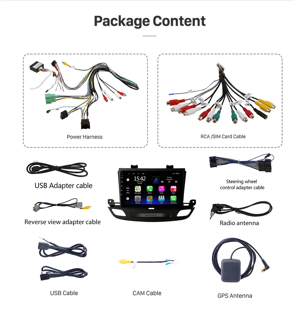 Seicane OEM 9 polegadas Android 13.0 para 2017-2019 Buick Regal Rádio GPS Sistema de Navegação Com Bluetooth Carplay suporte OBD2 DVR TPMS