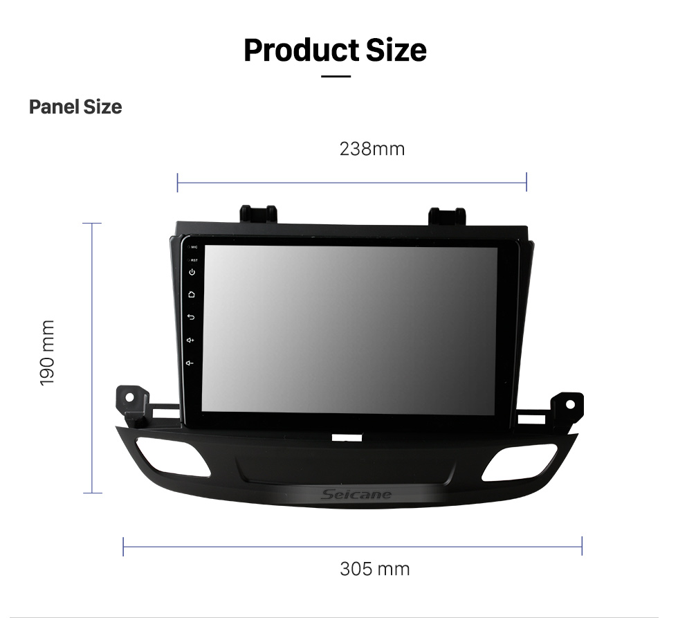 Seicane OEM 9 pulgadas Android 13.0 para 2017-2019 Buick Regal Radio Sistema de navegación GPS con Bluetooth Carplay compatible con OBD2 DVR TPMS