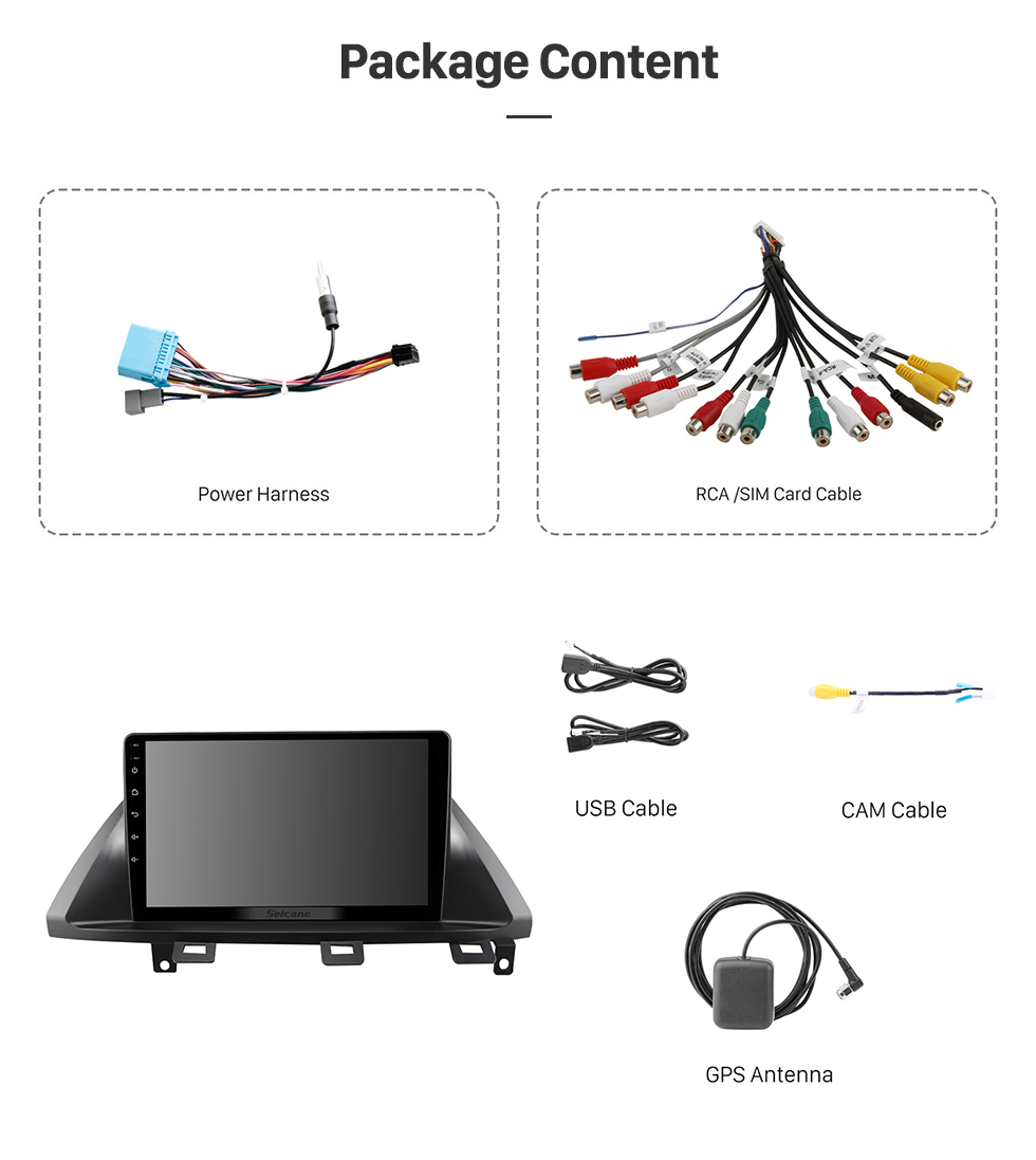 Seicane Radio estéreo Android 13.0 de alta calidad para 2005-2010 Honda Odyssey (LHD) (Norteamérica) con Carplay Bluetooth compatible con cámara de visión trasera WIFI