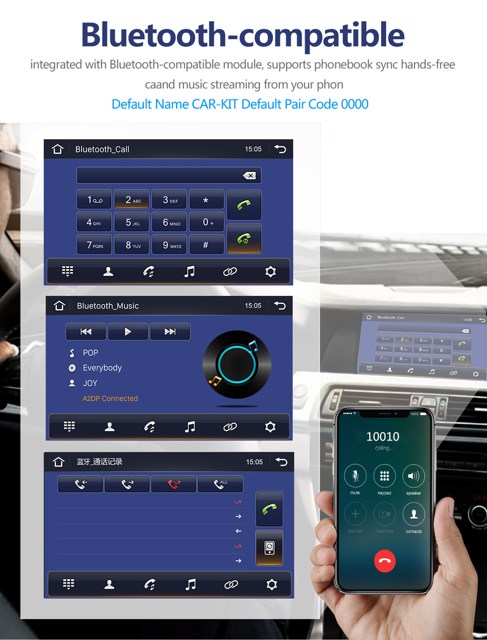 Seicane Écran tactile Android 10.0 HD de 9 pouces pour NISSAN TIIDA 2006-2011 avec prise en charge Carplay DSP intégrée Commande au volant Caméra AHD WIFI 4G
