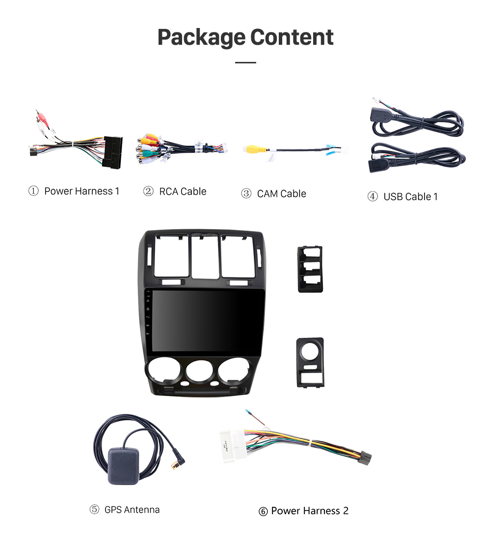 Seicane OEM 9-дюймовый Android 12.0 для HYUNDAI GETZ LHD Radio 2002-2011 GPS-навигационная система с сенсорным экраном HD Поддержка Bluetooth Carplay OBD2 DVR TPMS