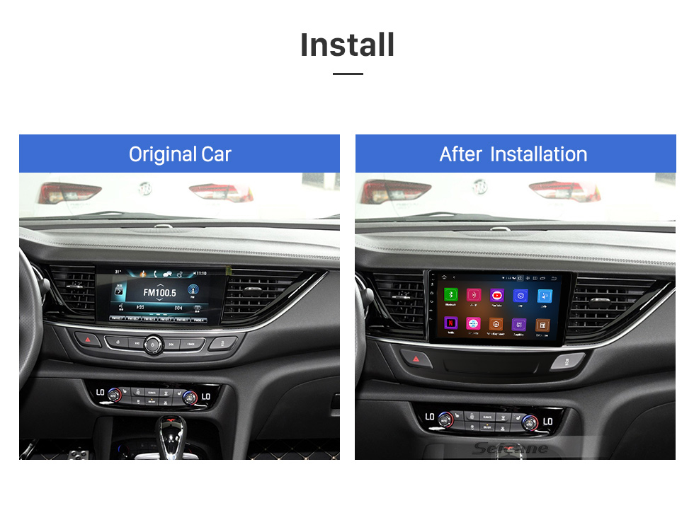Seicane 9-дюймовый Android 13.0 для 2017-2019 Buick Regal Stereo GPS навигационная система с Bluetooth OBD2 DVR