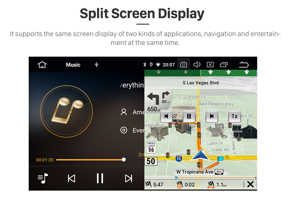 Seicane 9 pulgadas Android 11.0 para 2007-2010 DODGE CALIBER Sistema de navegación GPS estéreo con cámara compatible con Bluetooth Carplay