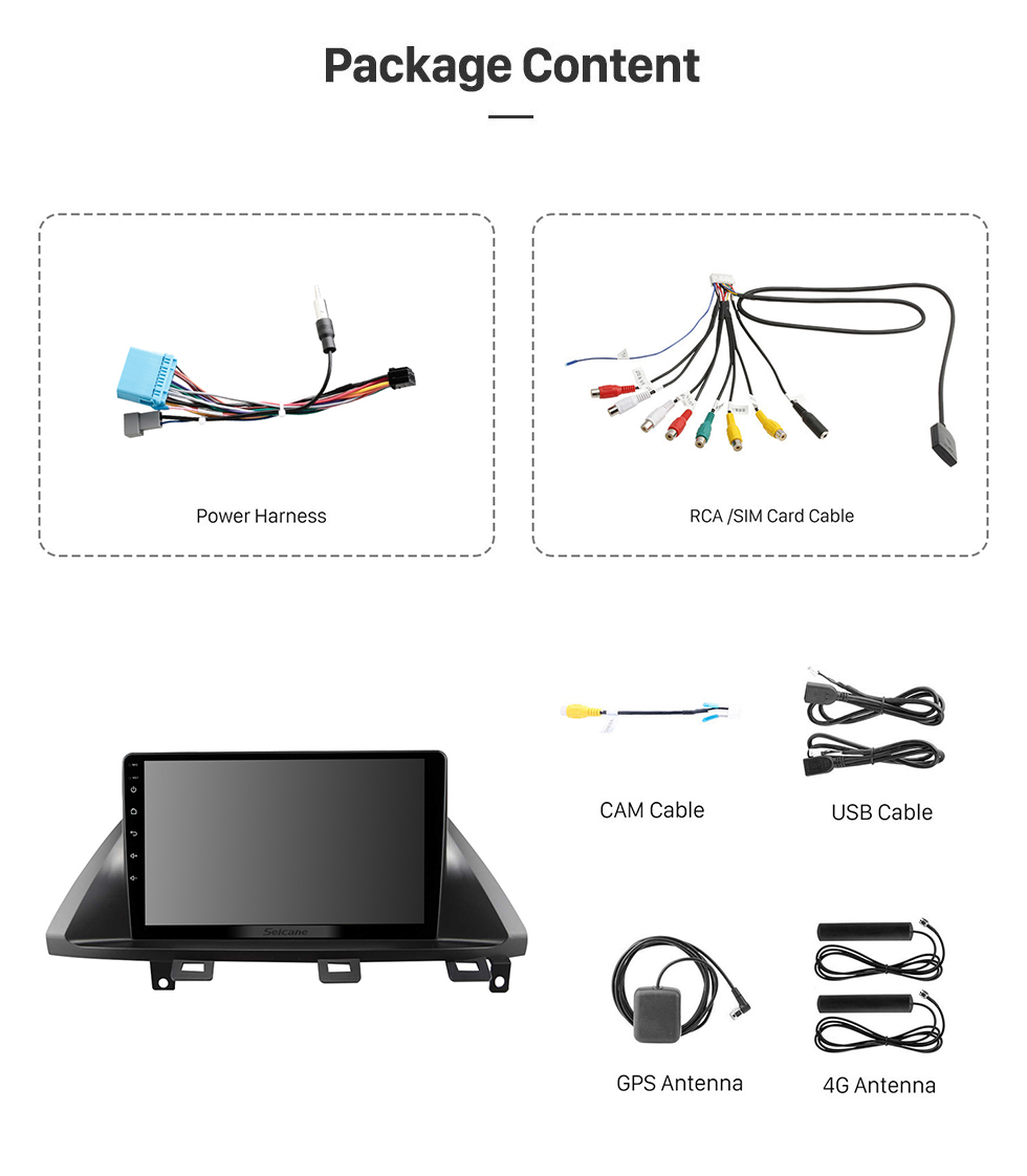 Seicane 10,1 Zoll Android 13.0 HD-Touchscreen-Aftermarket-Radio für 2005–2010 Honda Odyssey (Nordamerika) (LHD) mit Carplay GPS Bluetooth-Unterstützung AHD-Kamera-Lenkradsteuerung