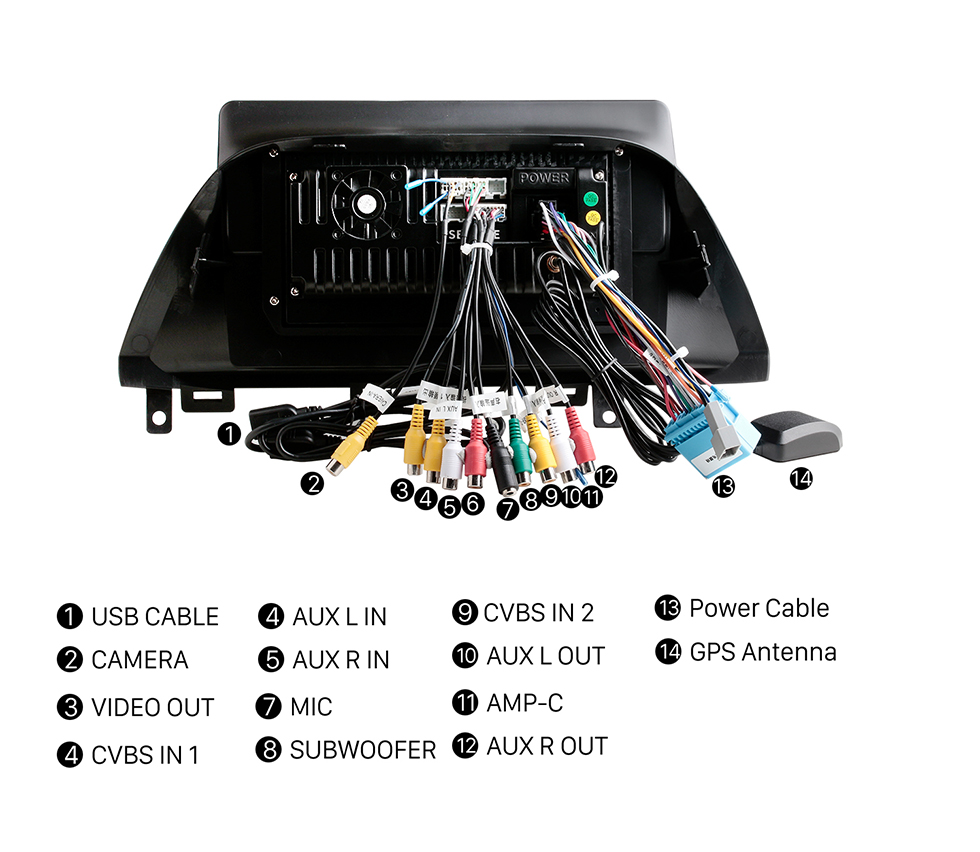 Seicane Radio de rechange à écran tactile Android 13.0 HD 10,1&amp;amp;amp;amp;quot; pour Honda Odyssey 2005-2010 (Amérique du Nord) (LHD) avec prise en charge Bluetooth GPS Carplay Commande au volant de la caméra AHD