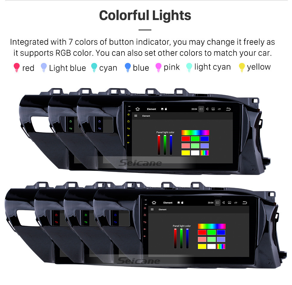 Seicane 10.1 inch 2016-2018 Toyota Hilux RHD Android 9.0 GPS Navigation Radio Bluetooth HD Touchscreen AUX Carplay Music support 1080P Video Digital TV Seicane 10.1 inch 2016-2018 Toyota Hilux RHD Android 9.0 GPS Navigation Radio Bluetooth HD Touchscreen AUX Carplay Music support 1080P Video Digital TV